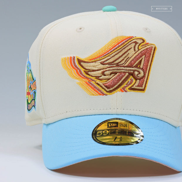 ANAHEIM ANGELS 40TH ANNIVERSARY CASCADING ANIMAL CROSSING INSPIRED NEW ERA FITTED CAP
