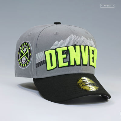 DENVER NUGGETS CITY SERIES AIR MAX 95 NEON YELLOW INSPIRED NEW ERA FITTED CAP
