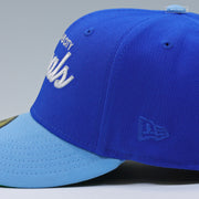 KANSAS CITY ROYALS RETRO SCRIPT SLUGGERRR MASCOT NEW ERA FITTED CAP