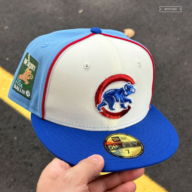 CHICAGO CUBS BE ALERT FOR FOUL BALLS OFF WHITE NEW ERA HAT