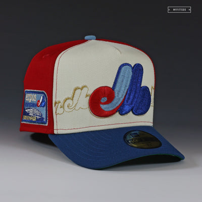 MONTREAL EXPOS OLYMPIC STADIUM "OFF WHITE" 59FIFTY A-FRAME NEW ERA FITTED CAP