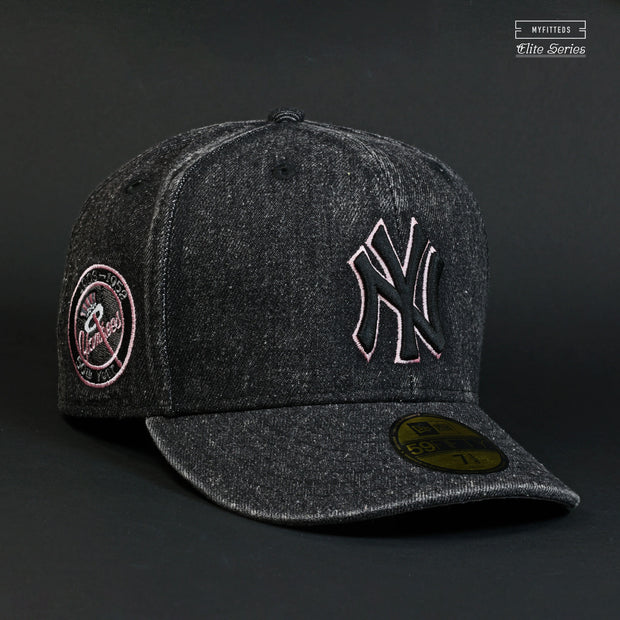 NEW YORK YANKEES 50TH YEAR ACID WASHED DENIM ELITE SERIES NEW ERA FITTED CAP