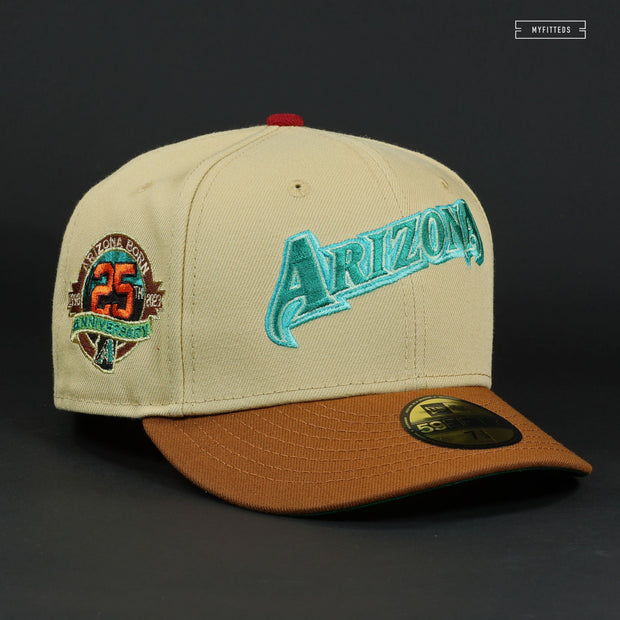 ARIZONA DIAMONDBACKS 25TH ANNIVERSARY "TEAL ARCHES" NEW ERA FITTED CAP