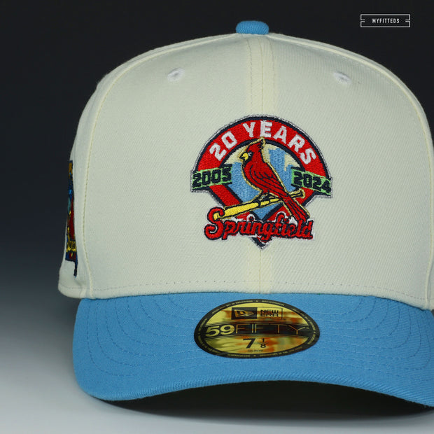 SPRINGFIELD CARDINALS 20TH ANNIVERSARY OFF WHITE NEW ERA FITTED CAP