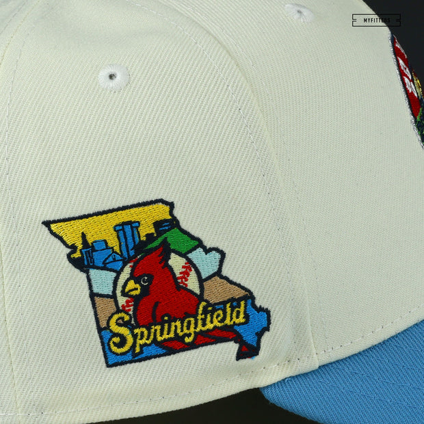 SPRINGFIELD CARDINALS 20TH ANNIVERSARY OFF WHITE NEW ERA FITTED CAP