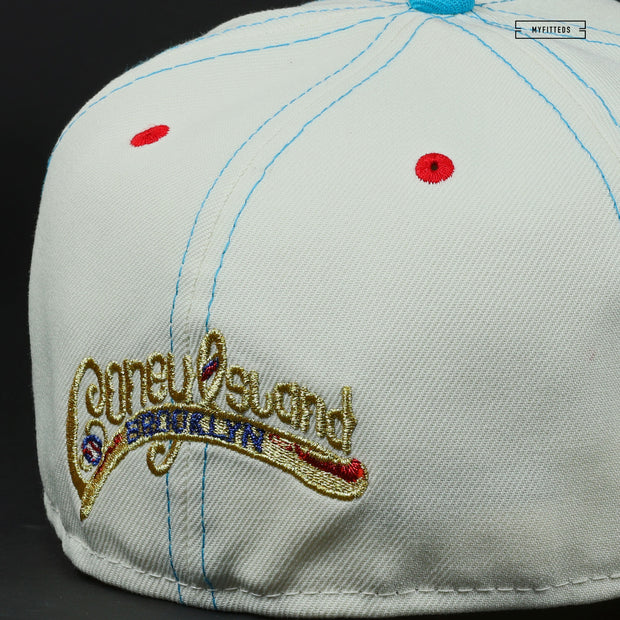 BROOKLYN CYCLONES "CONEY ISLAND BOARDWALK EATS" OFF WHITE NEW ERA HAT