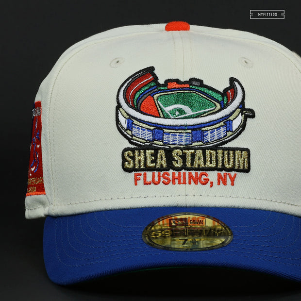NEW YORK METS SHEA STADIUM FLUSHING, NY 40TH ANNIVERSARY OFF WHITE NEW ERA HAT