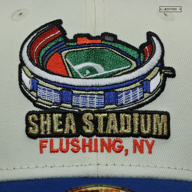 NEW YORK METS SHEA STADIUM FLUSHING, NY 40TH ANNIVERSARY OFF WHITE NEW ERA HAT