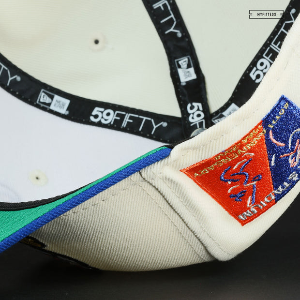 NEW YORK METS SHEA STADIUM FLUSHING, NY 40TH ANNIVERSARY OFF WHITE NEW ERA HAT