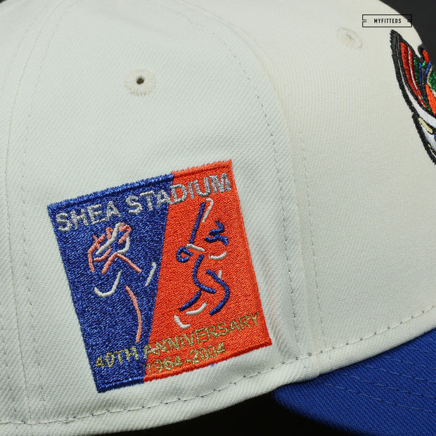 NEW YORK METS SHEA STADIUM FLUSHING, NY 40TH ANNIVERSARY OFF WHITE NEW ERA HAT