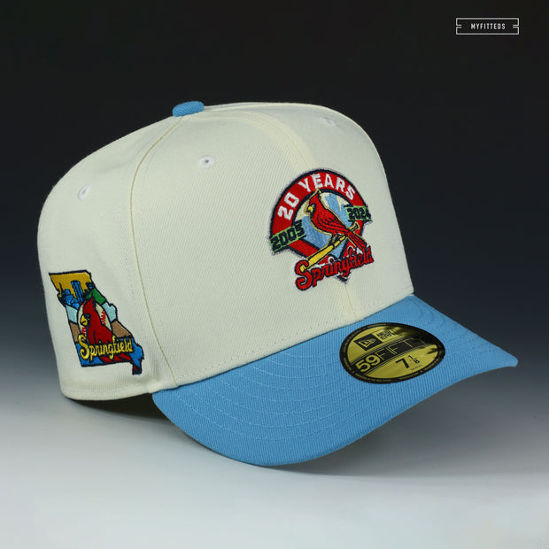 SPRINGFIELD CARDINALS 20TH ANNIVERSARY OFF WHITE NEW ERA FITTED CAP