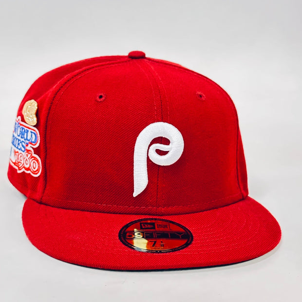 PHILADELPHIA PHILLIES "WOOL" 1980 WORLD SERIES NEW ERA FITTED CAP