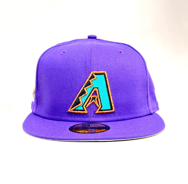 ARIZONA DIAMONDBACKS 2001 WORLD SERIES RETRO MAUVE NEW ERA FITTED CAP