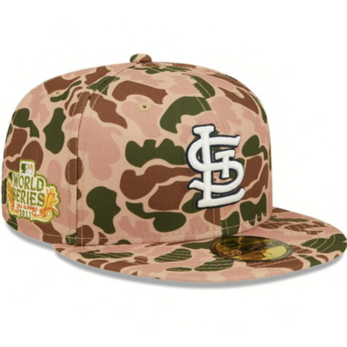 ST LOUIS CARDINALS MENS TAN DUCK CAMO NEW ERA FITTED HAT