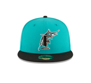 FLORIDA MARLINS 1997 WORLD SERIES "2 TONE TEAL" NEW ERA FITTED CAP