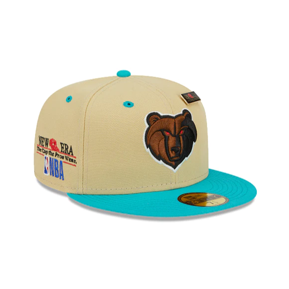 MEMPHIS GRIZZLIES TAN / CALYPSO GREEN 59FIFTY DAY NEW ERA HAT