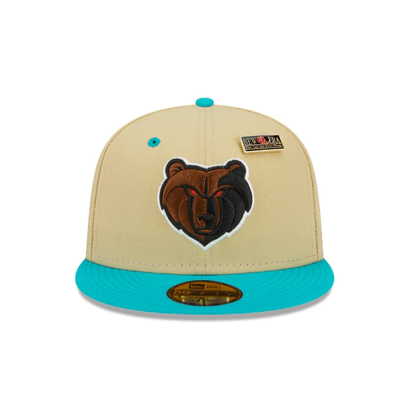 MEMPHIS GRIZZLIES TAN / CALYPSO GREEN 59FIFTY DAY NEW ERA HAT