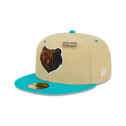 MEMPHIS GRIZZLIES TAN / CALYPSO GREEN 59FIFTY DAY NEW ERA HAT