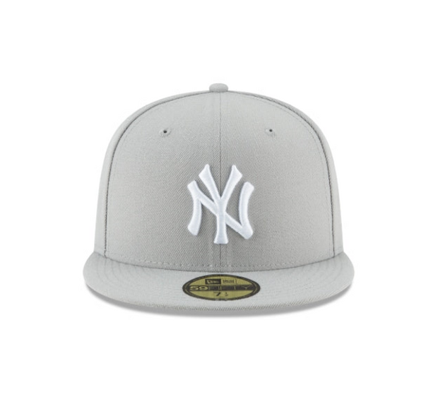 NEW YORK YANKEES GRAY BASIC NEW ERA FITTED HAT
