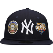NEW YORK YANKEES HISTORIC WORLD SERIES CHAMPIONS NEW ERA FITTED HAT