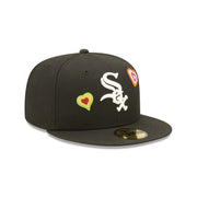 CHICAGO WHITE SOX CHAIN STITCH HEART NEW ERA FITTED CAP