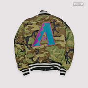 NEW ERA X ALPHA INDUSTRIES ARIZONA DIAMONDBACKS REVERSIBLE BOMBER JACKET