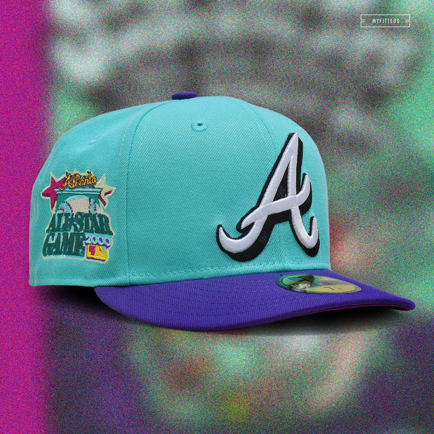 ATLANTA BRAVES 2000 ALL-STAR GAME MINT JULEP / PURPLE DRAB NEW ERA HAT