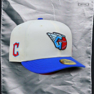 CLEVELAND GUARDIANS "OFF WHITE BLUE SAPPHIRE" NEW ERA HAT