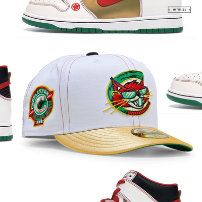 CHARLESTON ALLEY CATS 1995 "MANEKI NEKO MONEY CAT HIGH SB INSPIRED" NEW ERA HAT