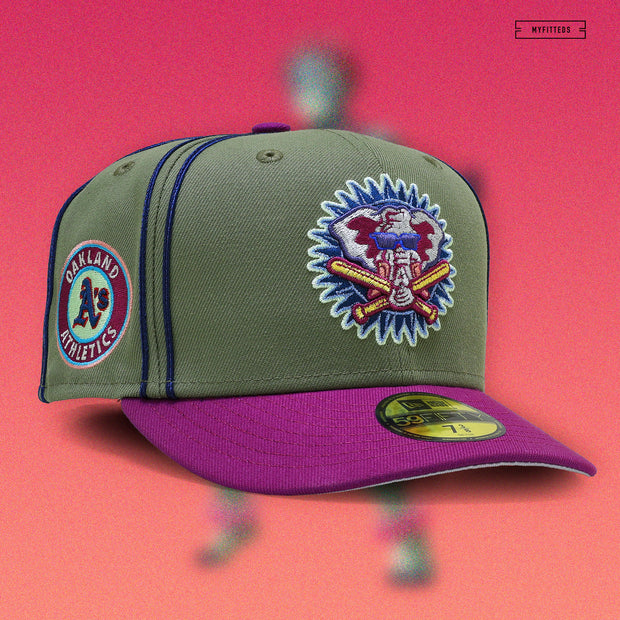 OAKLAND ATHLETICS STOMPER "DEMON SLAYER AKAZA INSPIRED" NEW ERA FITTED CAP