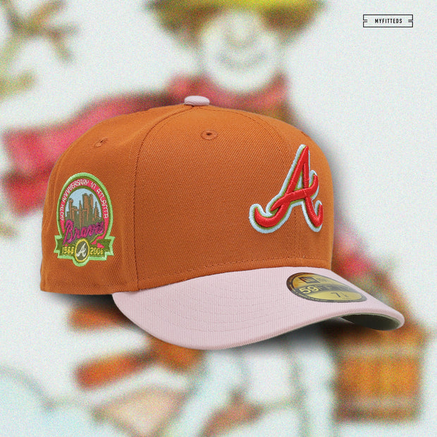 ATLANTA BRAVES 40TH ANNIVERSARY "OXIDIZED RUST / STRAWBERRY MILKSHAKE " NEW ERA HAT