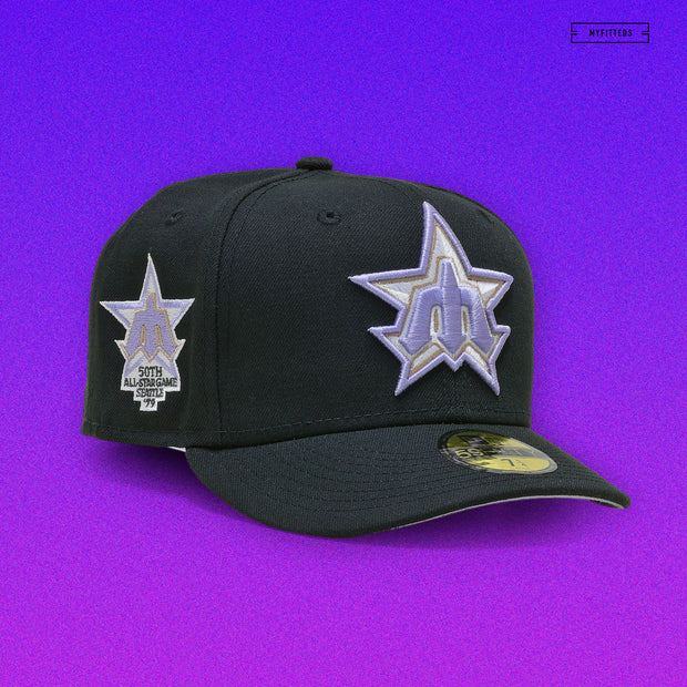 SEATTLE MARINERS 1979 ALL-STAR GAME "JET BLACK / LAVENDER SPRING" NEW ERA HAT