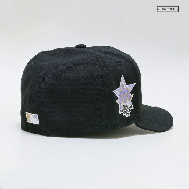 SEATTLE MARINERS 1979 ALL-STAR GAME "JET BLACK / LAVENDER SPRING" NEW ERA HAT