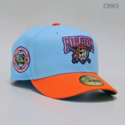 PITTSBURGH PIRATES THREE RIVERS STADIUM 30 YEARS "DAYLIGHT / SATSUMA MANDARIN" NEW ERA HAT