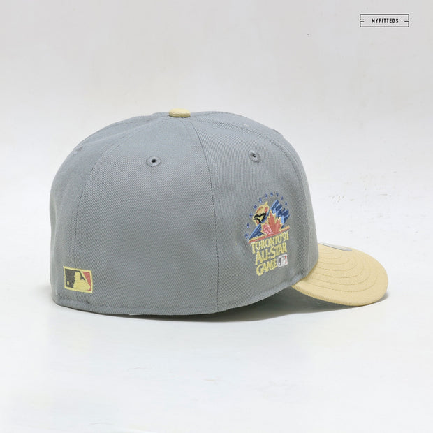 TORONTO BLUE JAYS 1991 ALL-STAR GAME "WOLF STORM GRAY OLD GOLD" NEW ERA FITTED CAP