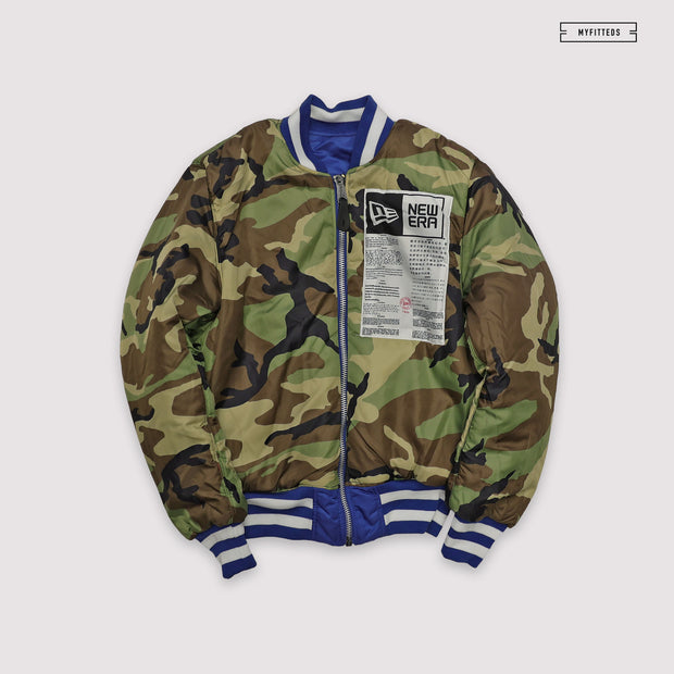 NEW ERA X ALPHA INDUSTRIES NEW YORK METS REVERSIBLE BOMBER JACKET